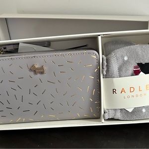 NWT Radley London Wallet And Sock Set